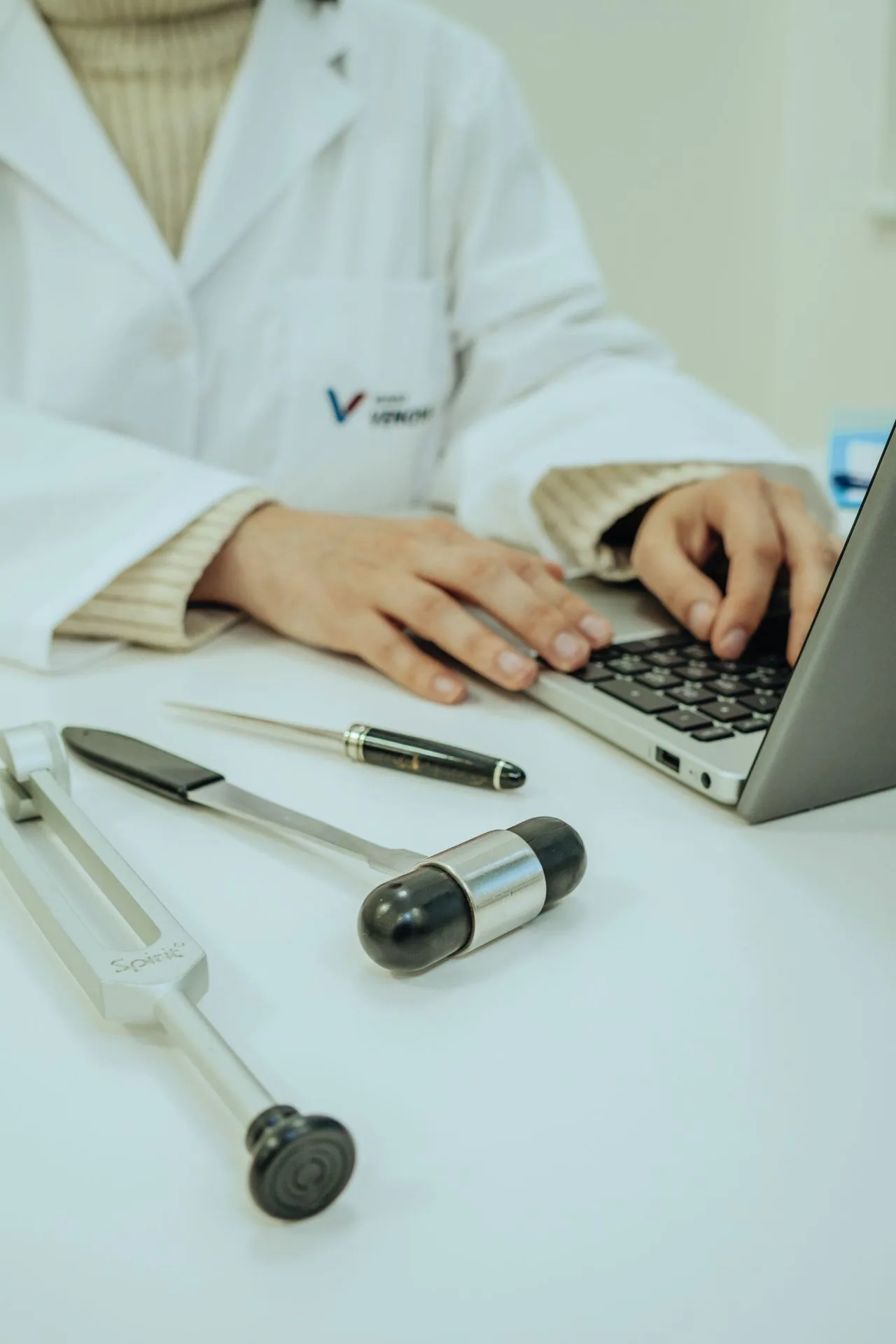 A doctor at work